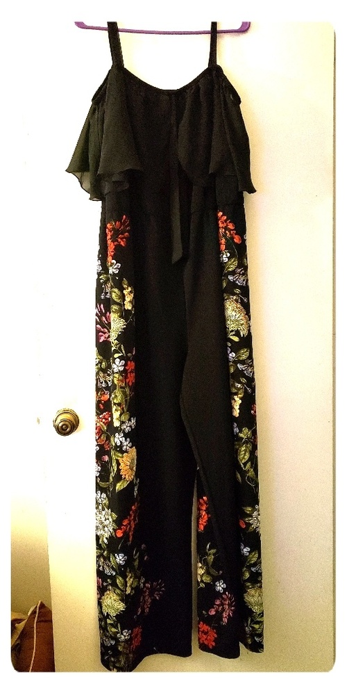 Cold Shoulder Ruffle Jumpsuit